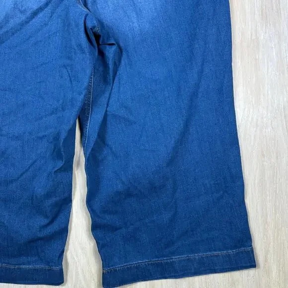 NWT Torrid High Rise Button Fly Cropped Wide Leg Jeans Plus 26 Blue Denim Casual - Picture 13 of 16